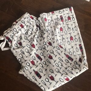 Cozy Wine Print Pajama Pants